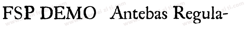 FSP DEMO   Antebas Regula字体转换